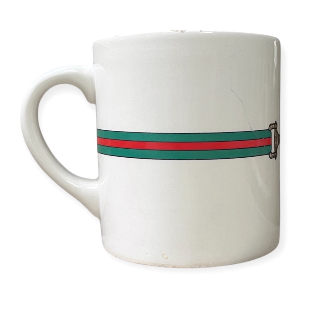 RARE Vintage 1980s Gucci Horse Bit Porcelain Coffee Cup Mug Made in Italy - Picture 5 of 11